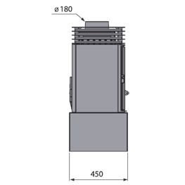 Печь LCI 9 GFR Stove, стекло справа (Liseo Castiron) 