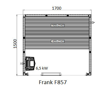 Финская сауна Frank F857 170х150x210 см кедр, 857758 