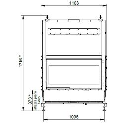 Каминная топка Palazzetti Ecomonoblocco WT 16:9F N12 O2Ring 