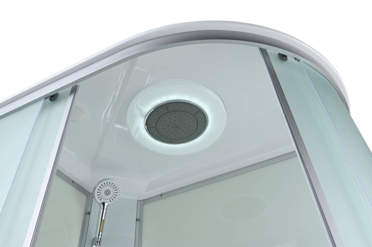 Душевая кабина AvaCan C3012LLED/C3012RLED 78321/78318, 120 x 80 см, LED подсветка, с крышей, поддон средний, левая/правая, стекло матовое, профиль хром 