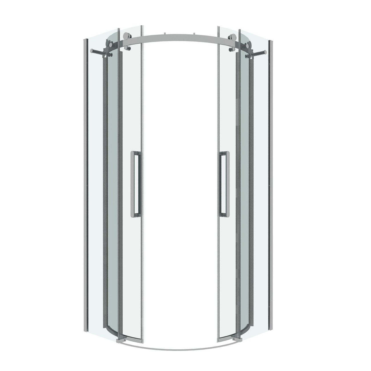 Душевое ограждение Grossman Classic 301.K33.04.9090.10.00 (90х90х195) четверть круга,раздвижная,хром,стекло прозрачное, 1 место 