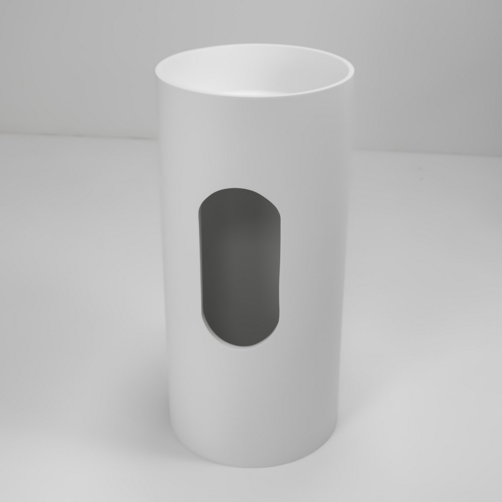 Раковина Abber Stein AS2516-H, 40 см, искусственный камень, напольная, цвет белый матовый 