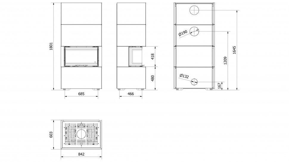 Каминокомплект  Home Easy Box белый с топкой NBC 