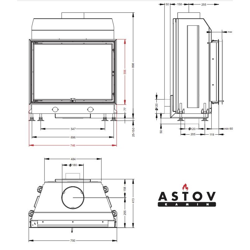Каминная топка Астов М 700 