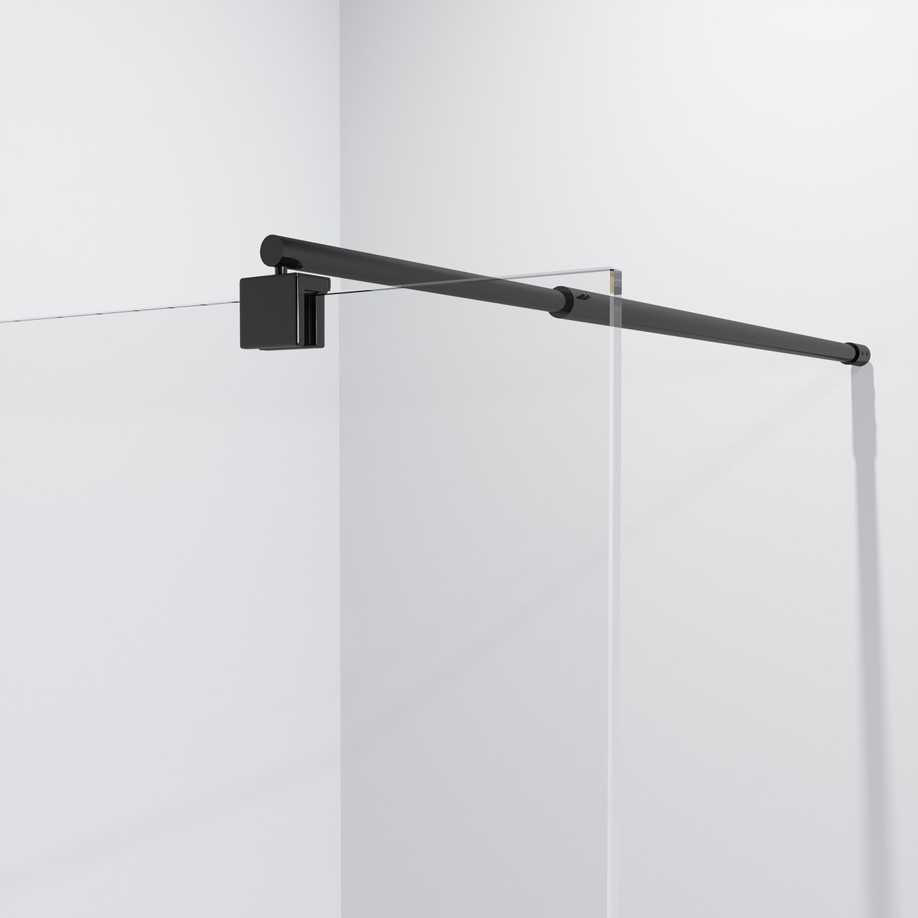 Душевая перегородка Niagara Nova NG-683-80ВLACK (80х195) черный,стекло прозрачное,1 место 