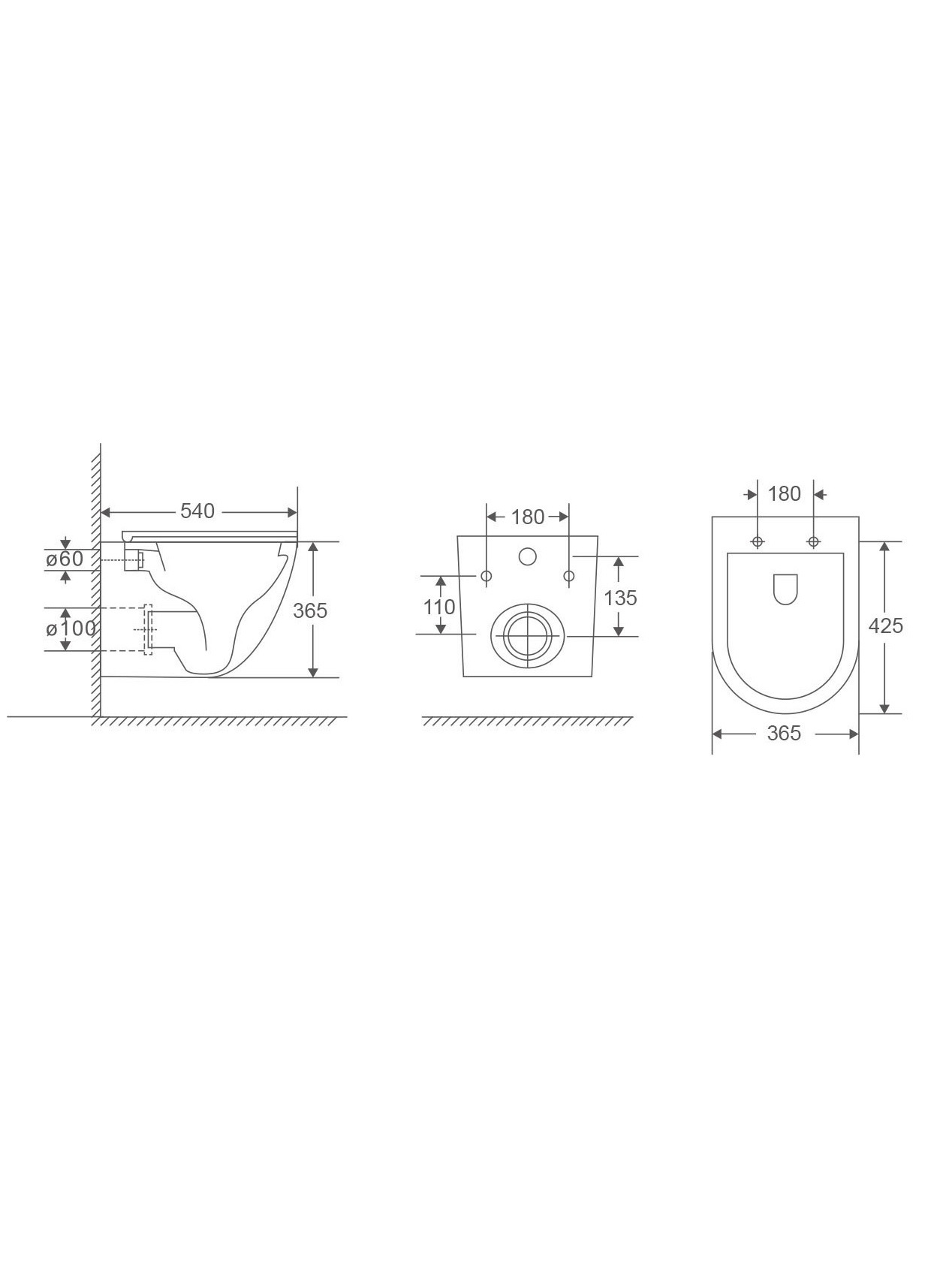 WW MERZBACH 043 XL MT-BL Унитаз подвесной 