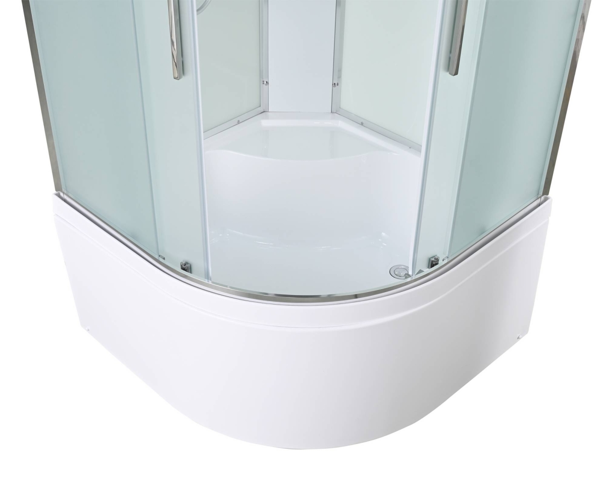 Душевая кабина AvaCan EM5011LEDNEW, 78174, 110 x 110 см, с LED подсветкой, с крышей, поддон высокий, стекло матовое, профиль хром 