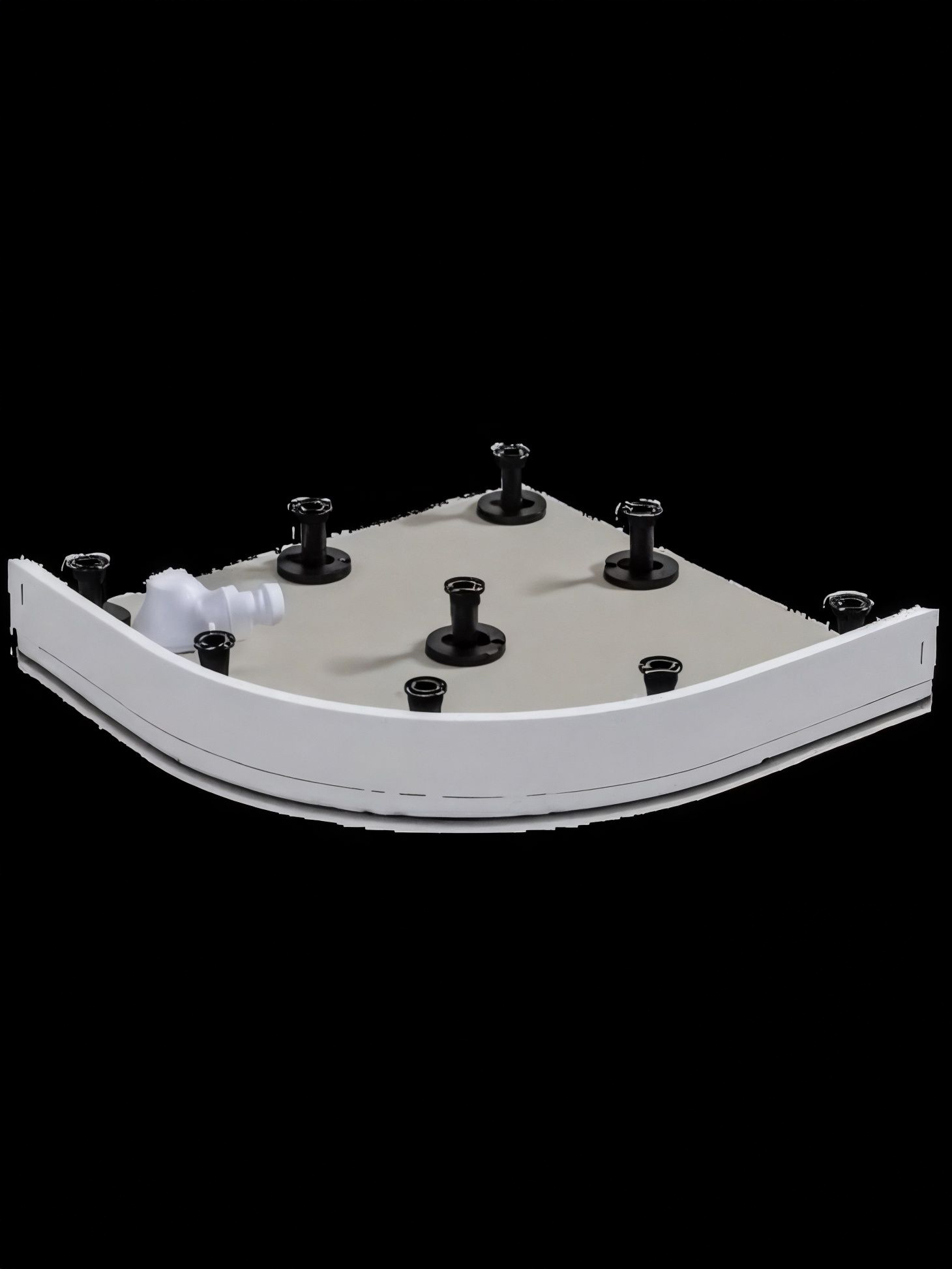WW SKR12080-BL L/R 1180х780х100 мм Экран для поддона полукруглый 