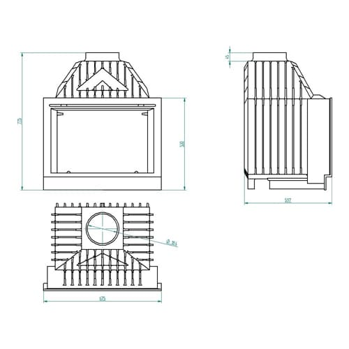 Каминная топка TARNAVA 18KW Unica plus 