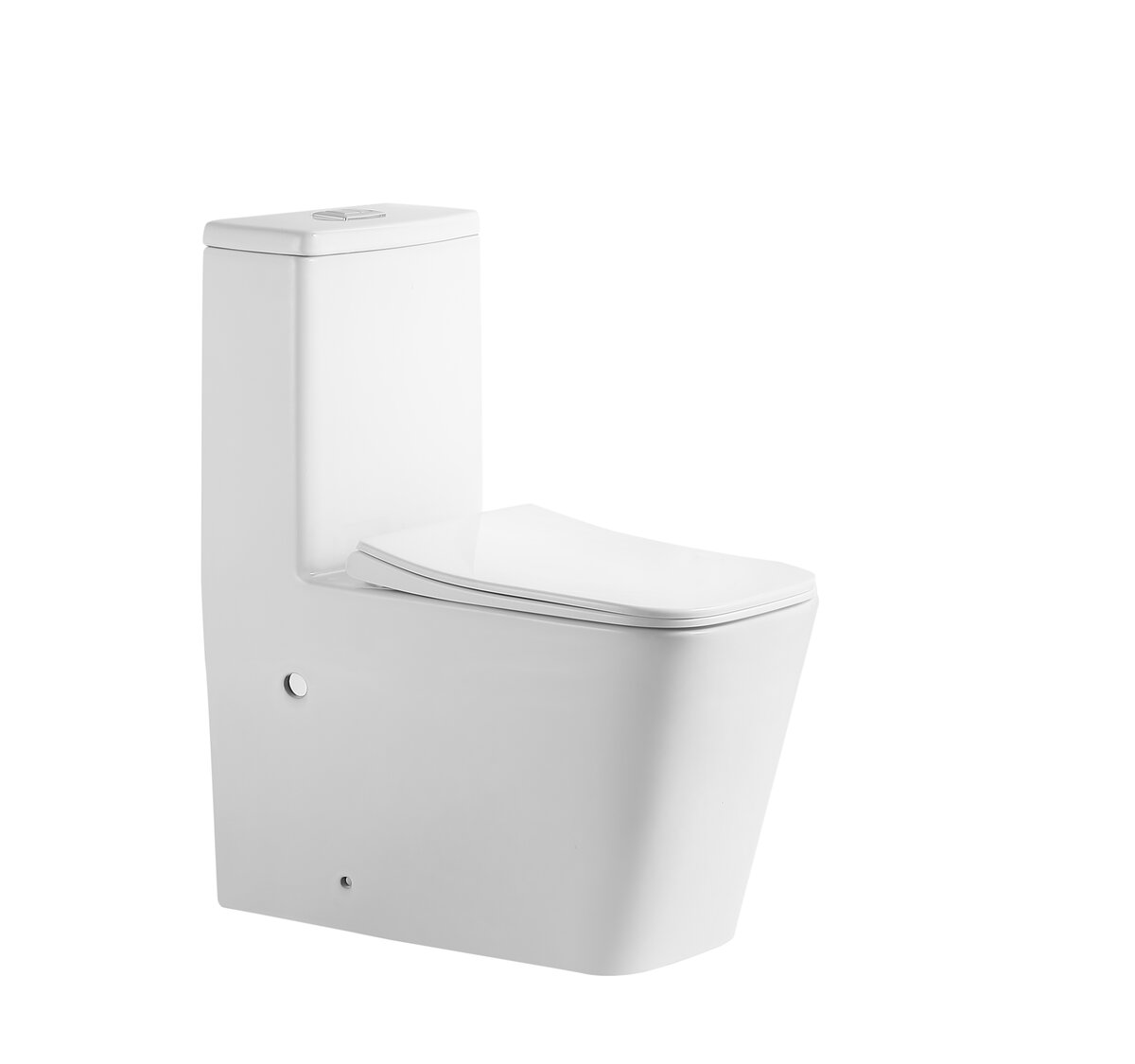 Унитаз напольный Grossman Classic GR-4486SQ (670х360х800) безободковый,белый,моноблок с тонкой крышкой,микролифт,смыв торнадо,1 мест 