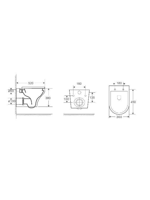WW ODENBACH 004 GL-WT Унитаз подвесной 