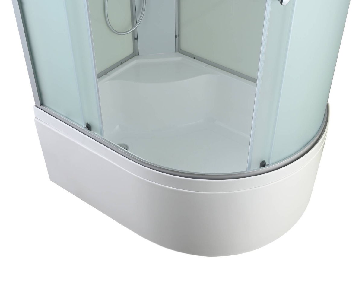 Душевая кабина AvaCan C5012LLED/C5012RLED 78336/78333, 120 x 80 см, LED подсветка, с крышей, поддон высокий, левая/правая, стекло матовое, профиль хром 