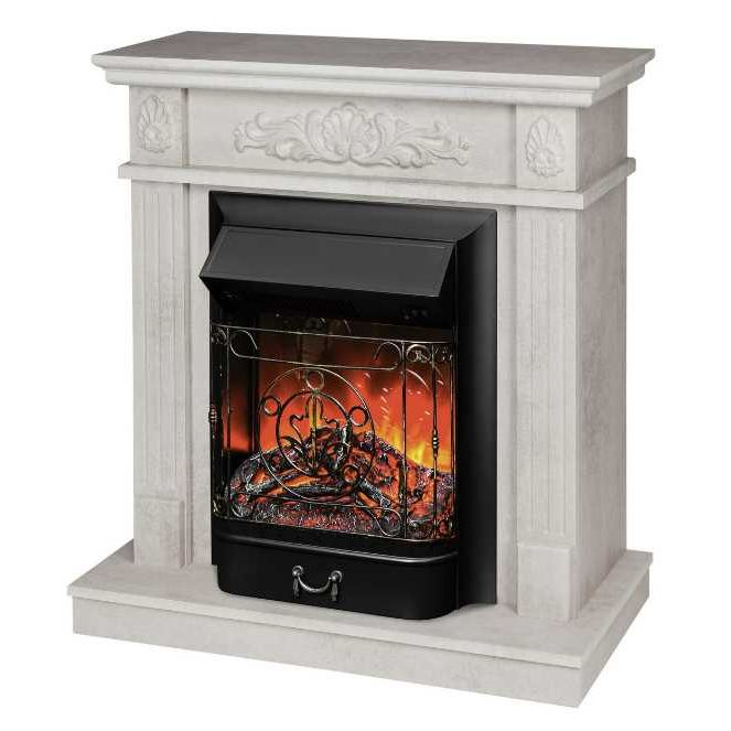 Камин RealFlame Adelaida WT с очагом Majestic Lux Black 