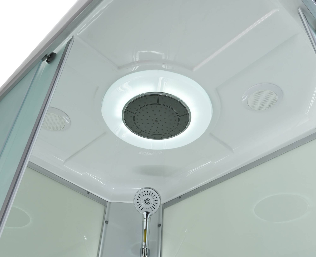 Душевая кабина Avacan CK2911LED 78351, 110 х 90 см, LED подсветка, с крышей, поддон низкий, стекло матовое, профиль хром 