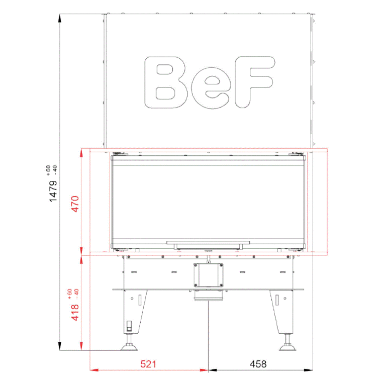 Каминная топка BeF Therm V 8 C 