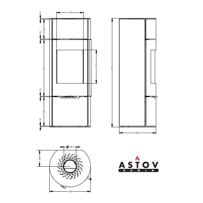 Печь камин Астов R1 L 