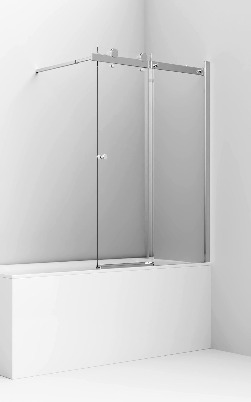Шторка для ванны Ambassador Bath Screens 16041116 (100х140) хром,стекло прозрачное,раздвижная,1 место 