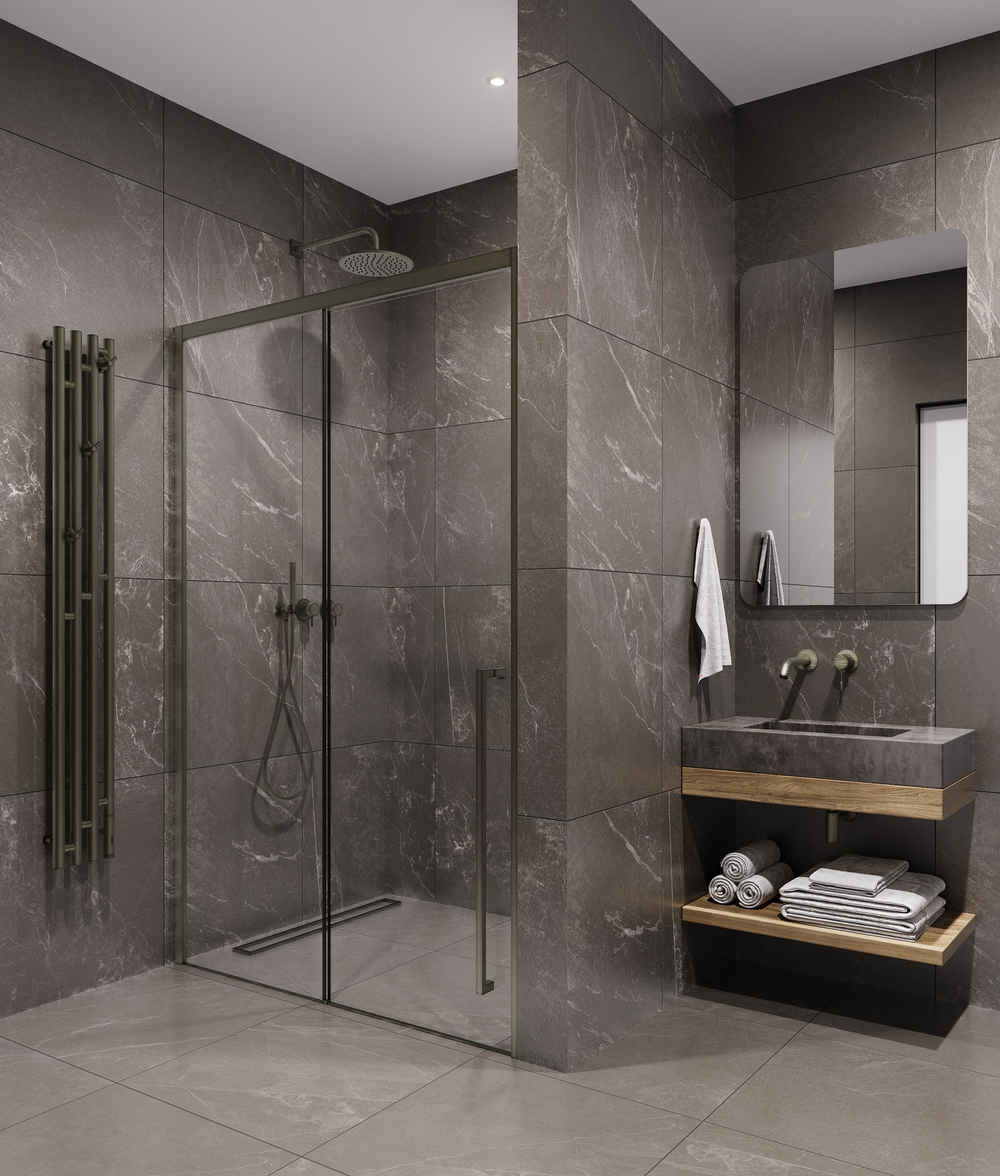 Душевая дверь в нишу Timo T50L/T50R, 140*200 см, левая/правая, стекло прозрачное, профиль никель 