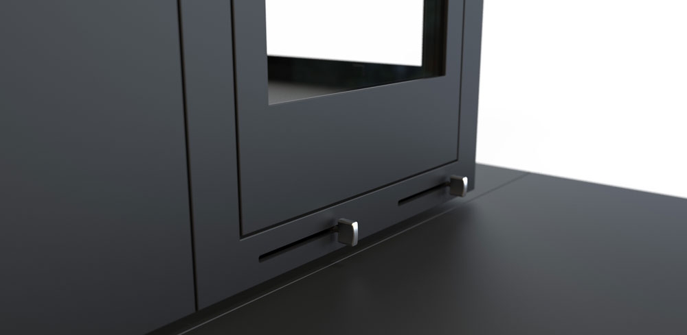 Камин SANDRA FRONTAL, пристенный, чёрный (Traforart) 
