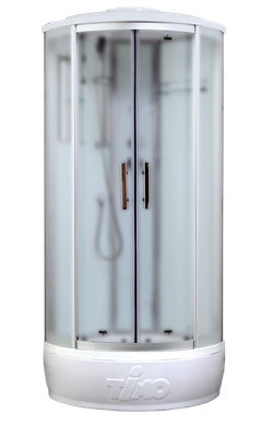 Душевая кабина Timo Standart T-6680SF, 80 x 80 см, c крышей, средний поддон, стекла матовые, профиль хром 