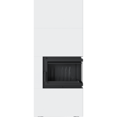 Каминокомплект SIMPLE Box белый с топкой BS, правый угол 