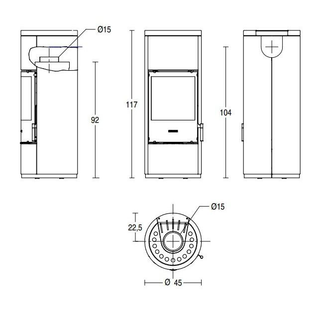 Печь Piazzetta E924 BURN CONTROL SYSTEM 