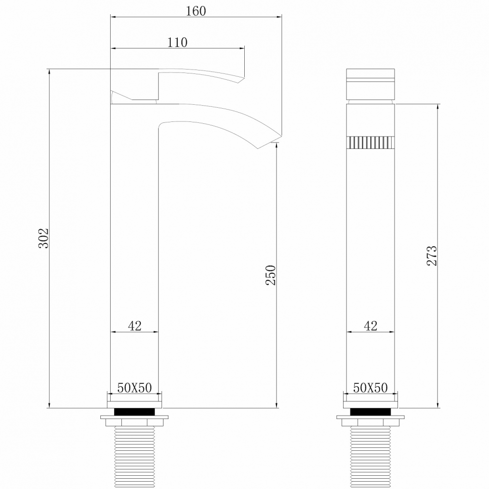 Смеситель Abber Wasserfall AF8611NG, для раковины, цвет никель 
