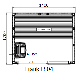 Финская сауна Frank F804 140х120x210 см липа, 804408 