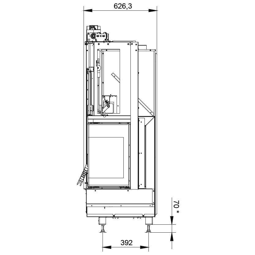 Каминная топка Palazzetti Ecomonoblocco WT 86R V13ET 