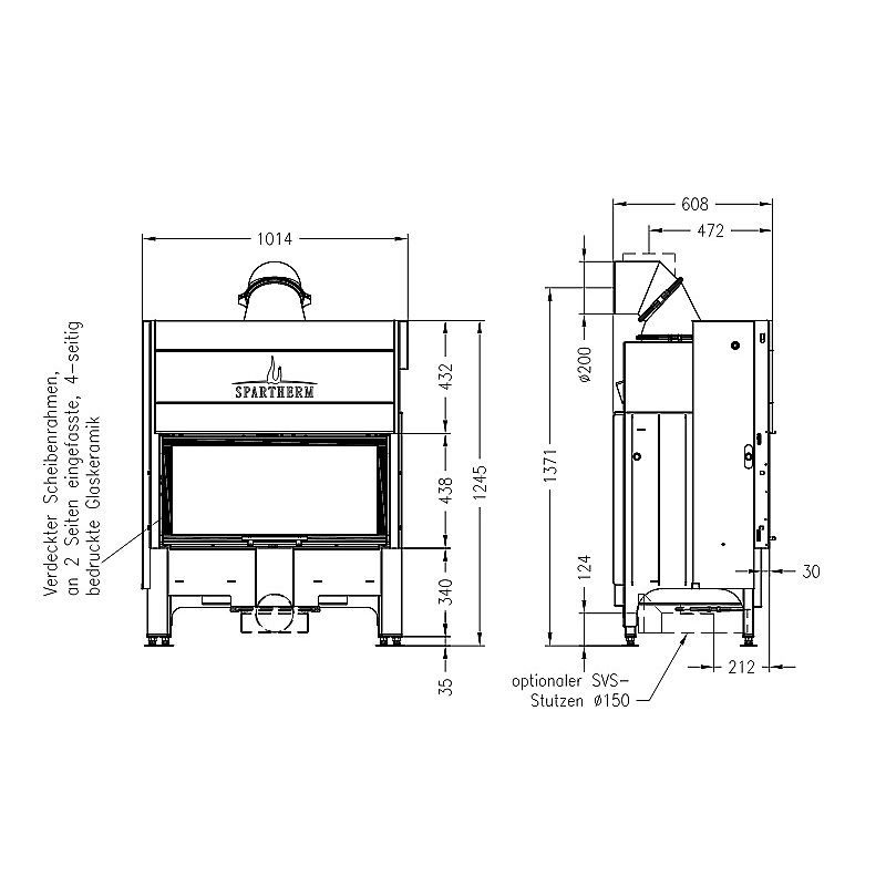 Каминная топка SPARTHERM Linear 4S Varia Ah 