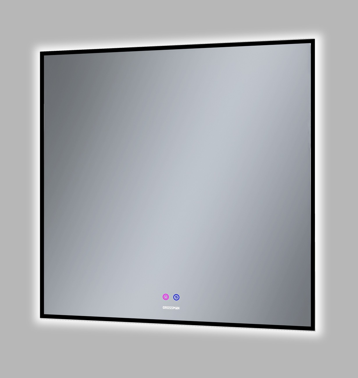 Зеркало PRAGMA-норма BLACK (800*800*45) LED с сенсорным выключателем и подогревом 