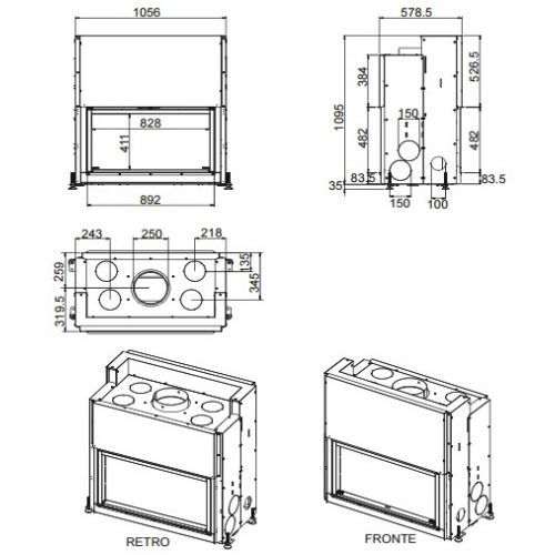 Каминная топка MCZ Forma B95 