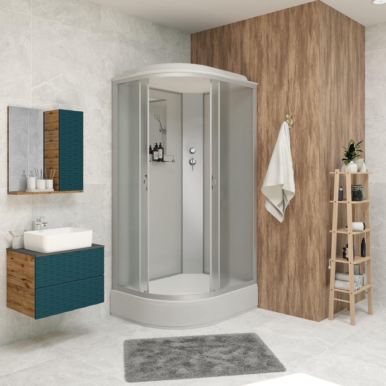 Душевая кабина Niagara Classic NG-33984-14R (90х80х215) средний поддон(26см),стекло матовое,4 места 