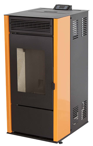 Пеллетная печь-камин Tim Sistem Rittium 7 metal ( 6KW) оранжевая 