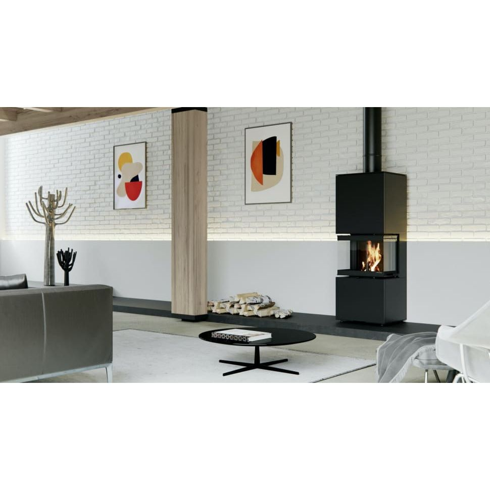 Печь камин DEFRO HOME INTRA XSM C VER COMPACT 1, 8 кВт коричневая сталь 
