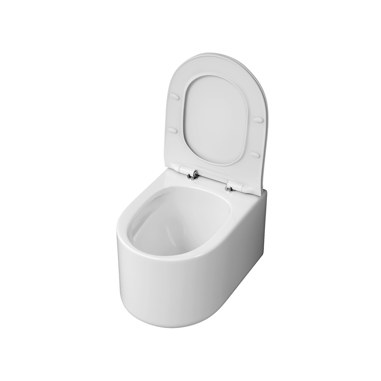 Унитаз подвесной Grossman Thin Rim GR-5606SQ (500х360х362) тонкий ободок,белый с тонкой крышкой,микролифт,смыв торнадо,1 место 