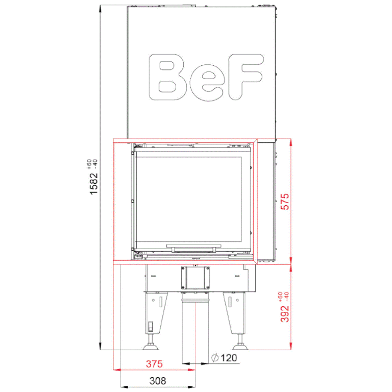 Каминная топка BeF Therm V 6 CP/CL 
