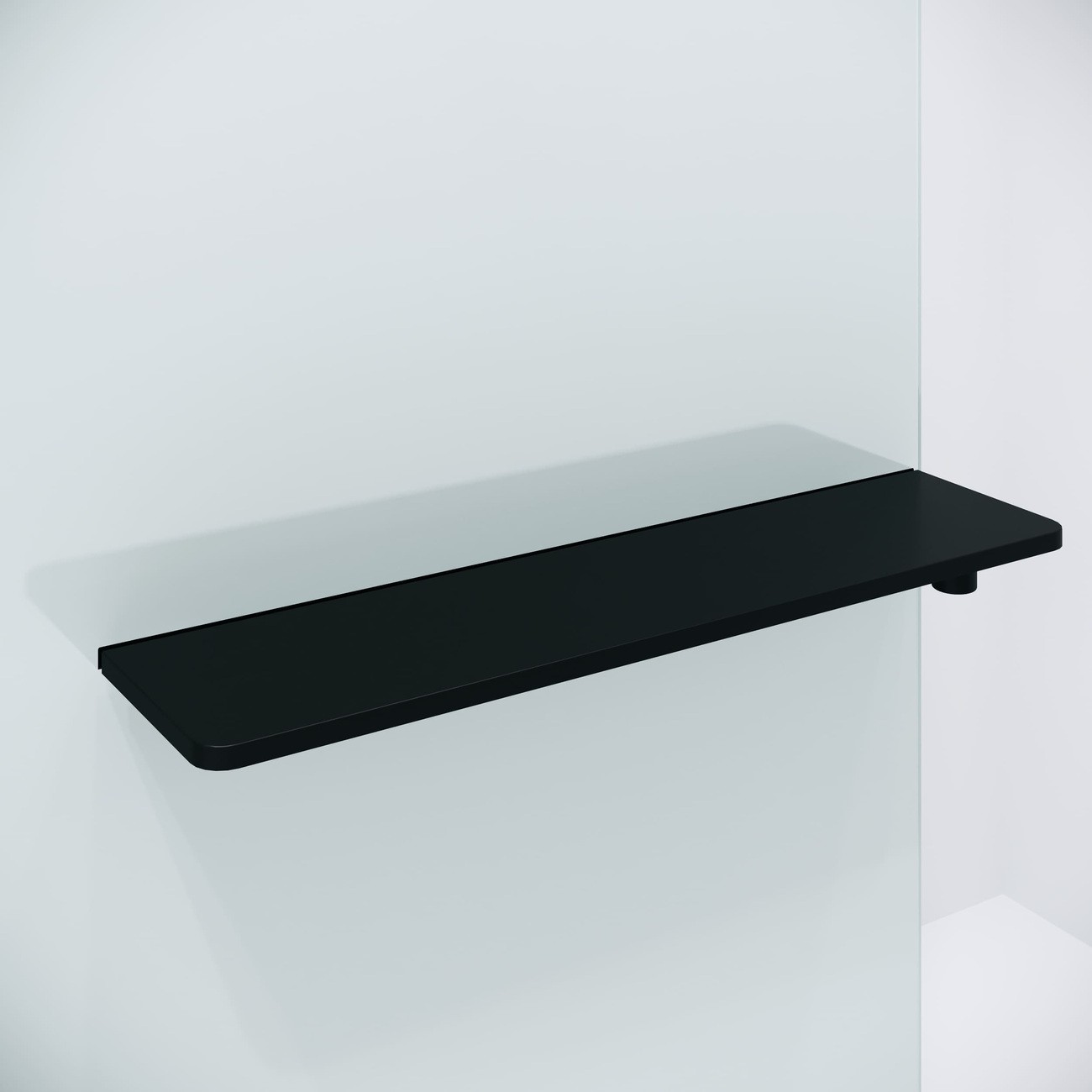 Душевая перегородка Niagara Nova NG-582-10BLACK (100х200) черный матовый,стекло белый градиент,1 место 