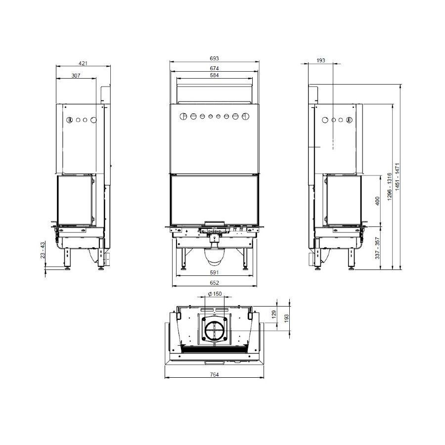 Каминная топка Q-34UL 