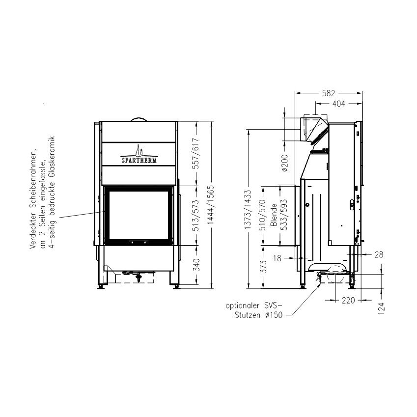 Каминная топка SPARTHERM Linear 4S Mini S-FDH 