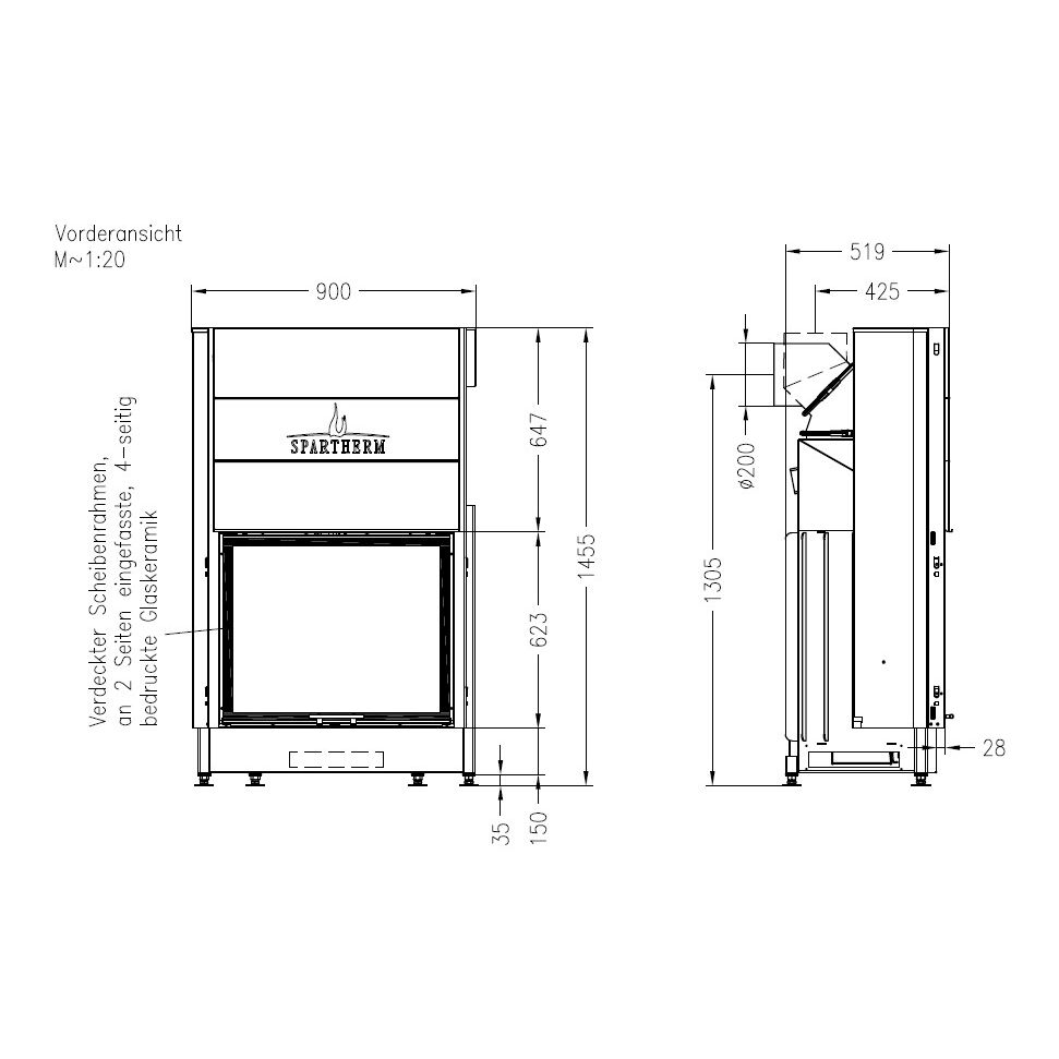 Каминная топка SPARTHERM Linear 4S Varia Sh 
