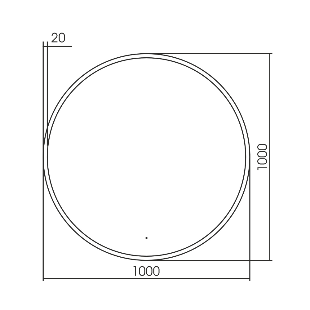 Зеркало Abber Mond AG6204SCGL-1.0, 100 см, с подсветкой, бесконтактный выключатель, цвет золото 