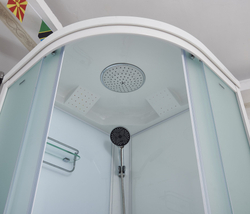 Душевая кабина Imwei XDL-09W, 90 x 90 см, средний поддон, с крышей, стекла прозрачные, профиль белый, анодированный, алюминиевый 