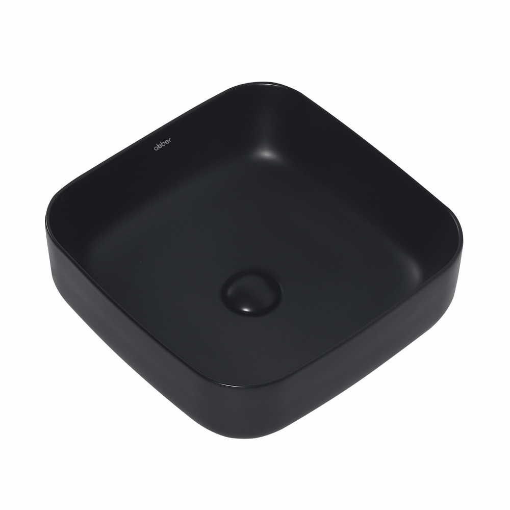 Раковина Abber Rechteck AC2211MB 38 х 38 см, накладная, черная матовая 