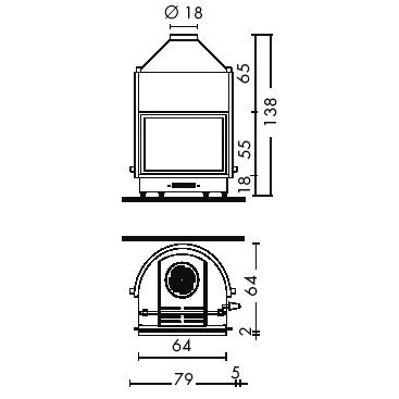 Каминная топка EdilKamin IDRO 50 CS 