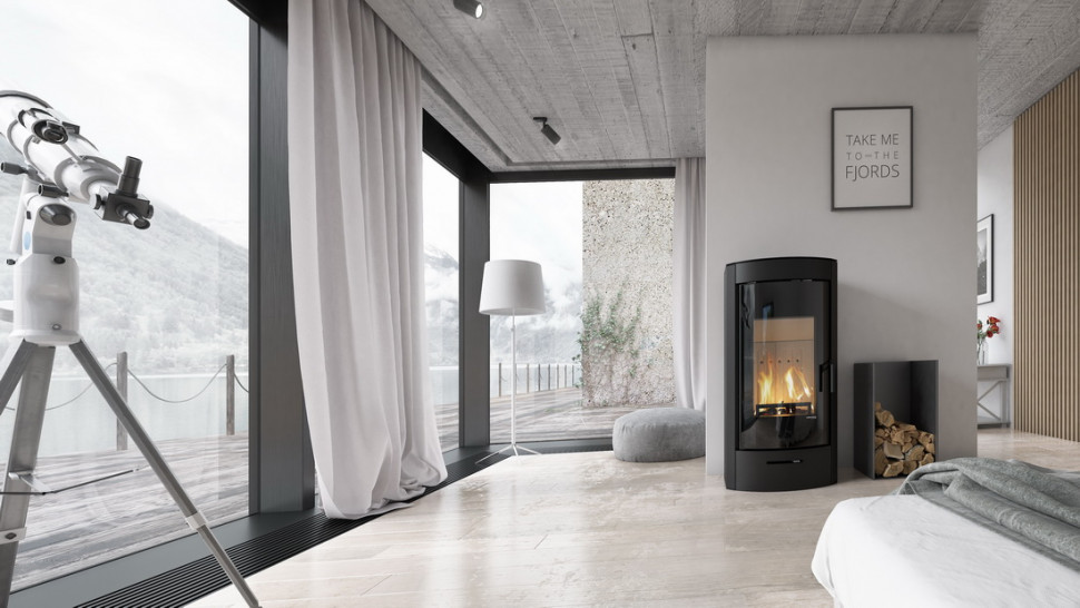 Печь DEFRO HOME ORTI, 9 кВт, красная сталь 