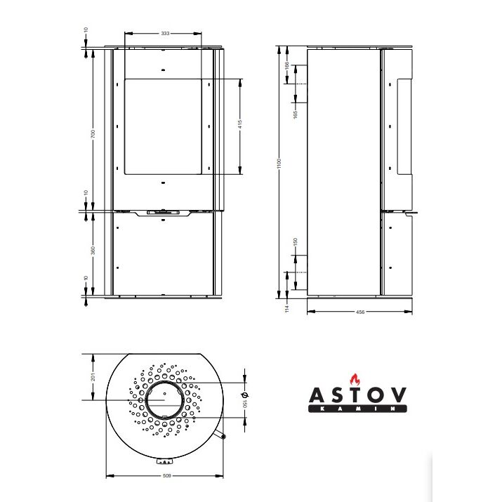 Печь камин Астов R1 