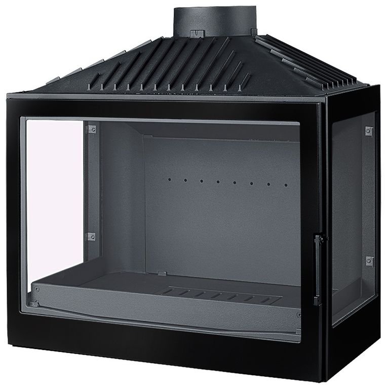 Каминная топка LCI 007 GFLR, два боковых стекла (Liseo Castiron) 