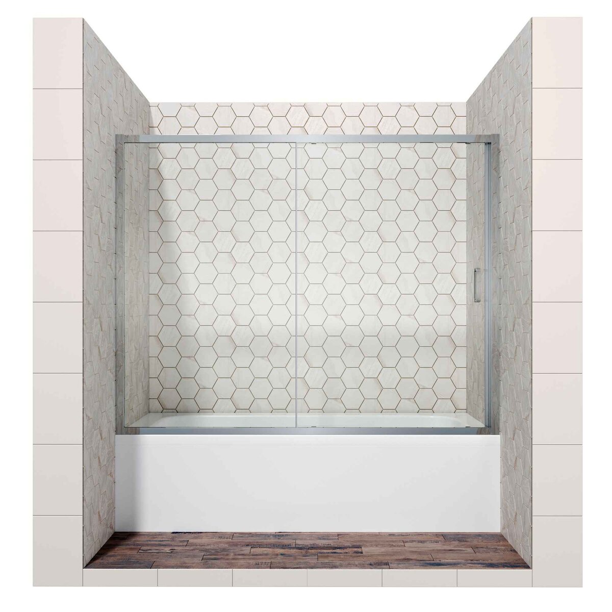 Шторка для ванны Ambassador Bath Screens 16041105 (170х140) хром,стекло прозрачное,раздвижная,1 место 