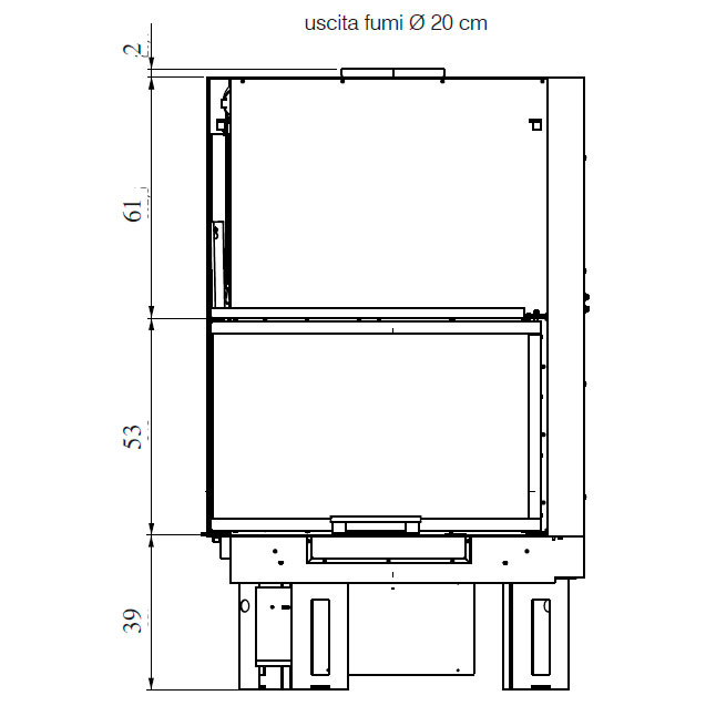 Каминная топка EdilKamin IC TEKNO 2 DX N 